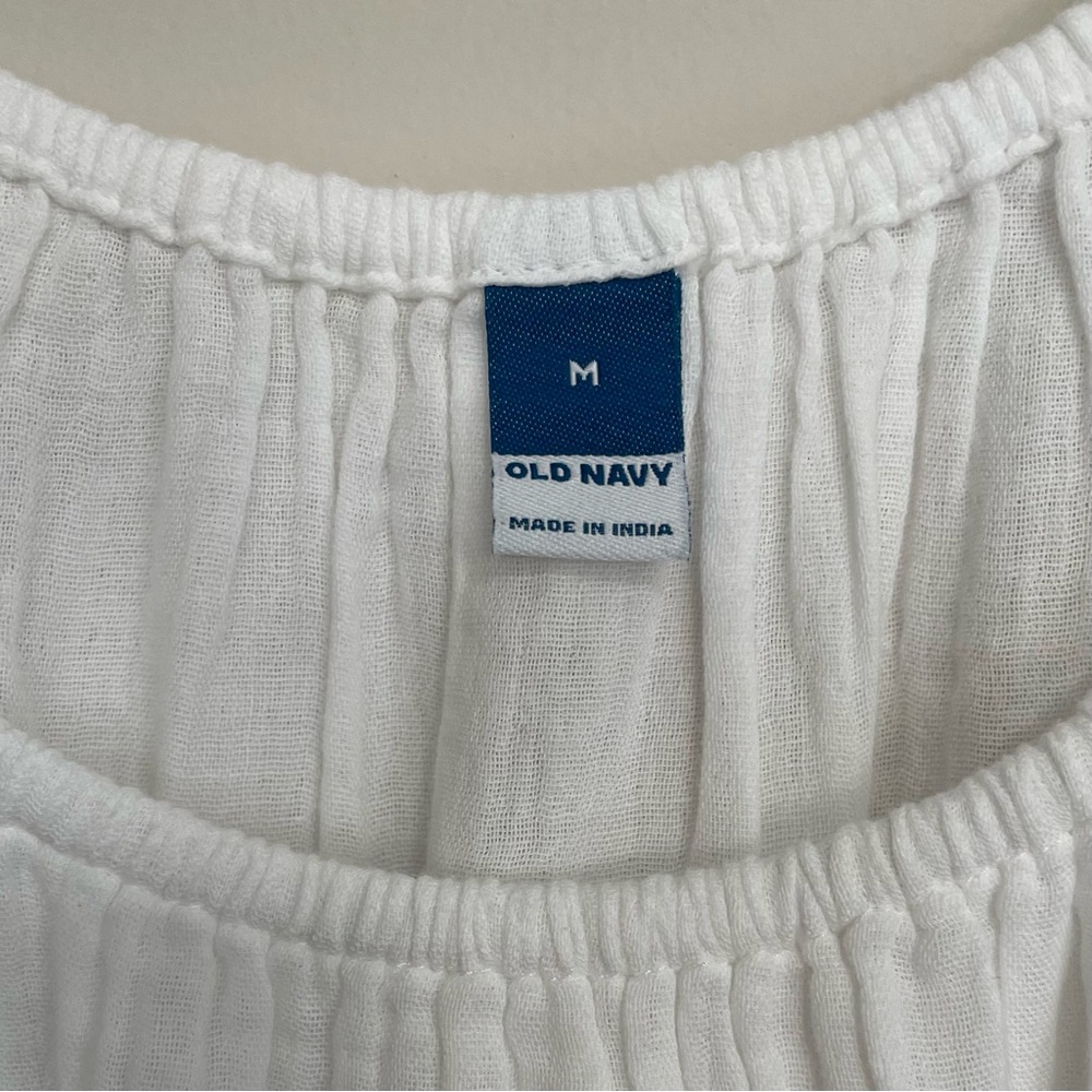 Old Navy White Casual Dress ~ Size Medium - Picture 2 of 10